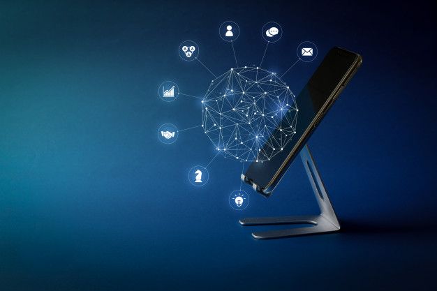 Modern digital connectivity and communication network visualization